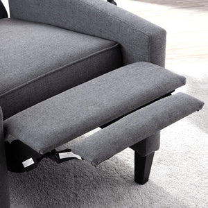 English Elm 27.16" Wingback Manual Recliner with Nailhead Trim Tufted Club Chair for Living Room Grey W68062700