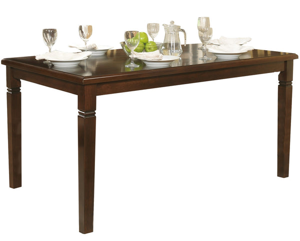 English Elm Espresso Devlin 60" Oak Veneer Dining Table — Transitional Arts & Crafts Notch Accent, Casual Chic B01166418