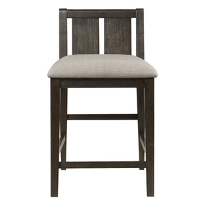 English Elm Transitional Daye 3-Piece Counter Height Dining Set with Built-In Display Shelf and Dual USB Ports Cherry 41.75 L x 39 W x 12.5 H B01166427