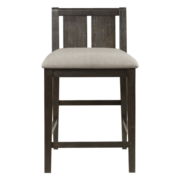 English Elm Transitional Daye 3-Piece Counter Height Dining Set with Built-In Display Shelf and Dual USB Ports Cherry 41.75 L x 39 W x 12.5 H B01166427