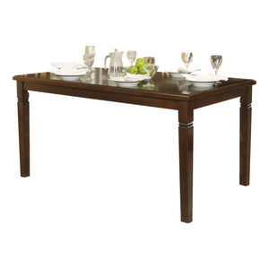 English Elm Espresso Devlin 60" Oak Veneer Dining Table — Transitional Arts & Crafts Notch Accent, Casual Chic B01166418