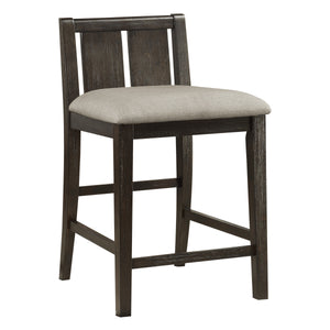 English Elm Transitional Daye 3-Piece Counter Height Dining Set with Built-In Display Shelf and Dual USB Ports Cherry 41.75 L x 39 W x 12.5 H B01166427