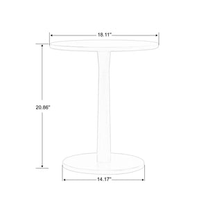 English Elm Fabric Accent Chair Set of 2 with Round Wood Table, Contemporary Armless Slipper Chairs for Small Spaces W1420P175368