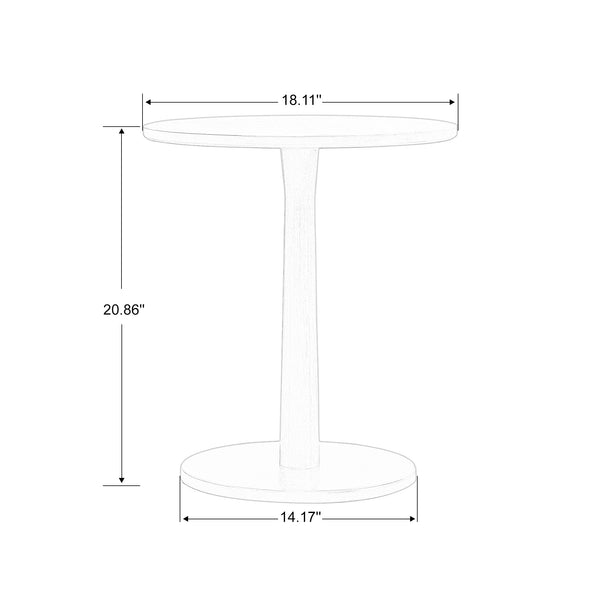English Elm Fabric Accent Chair Set of 2 with Round Wood Table, Contemporary Armless Slipper Chairs for Small Spaces W1420P175368