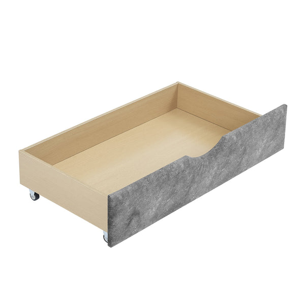 English Elm Full Size Upholstered Daybed With Storage Drawers, Tufted Sofa Bed & Copper Nail Accents In Grey W1413S00003