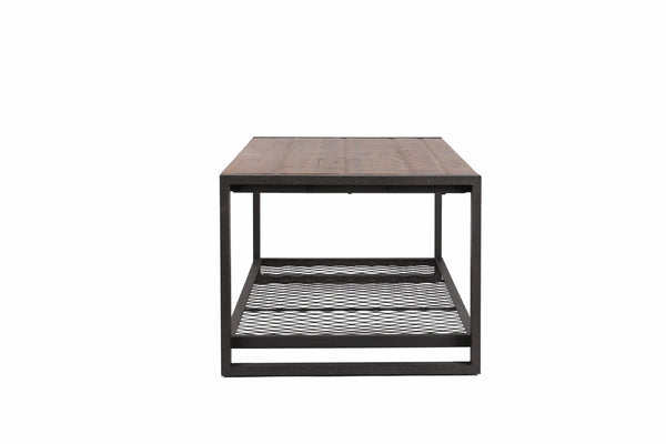 English Elm Console Coffee Table Reclaimed Wood Low Profile Industrial Living Room Centerpiece W142562434