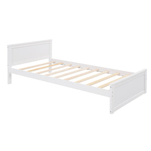 English Elm Twin Loft Bed with Standalone Sleeper Desk Wardrobe and Shelves for Kids Rooms LT000820AAK