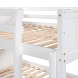 Hearth and Haven Brawnson Full over Full Bunk Bed with Twin Trundle, White LT000350AAK