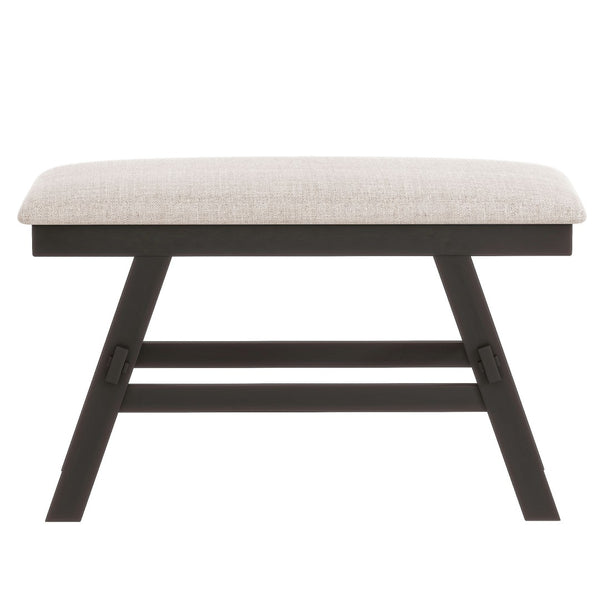 English Elm Topmax Rustic 6-Piece Counter Height Dining Set With Storage Shelf, Bench & 4 Chairs, Espresso Finish N717S000257P-GIGA