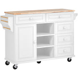 Vivienne Rolling Mobile Kitchen Cart with 5 Drawers