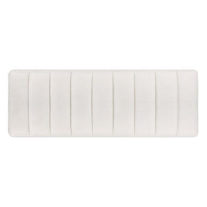 English Elm Metal Base Quilted Foam Cushion Upholstered Bench for Bedroom or Entryway Seating W68049948