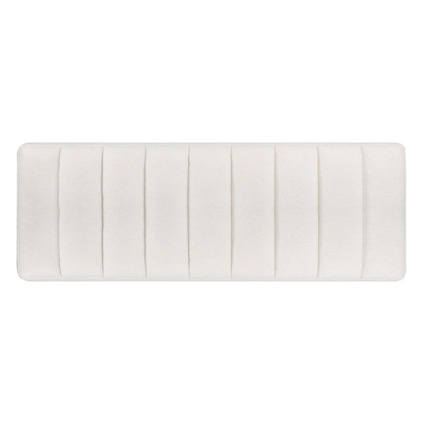 English Elm Metal Base Quilted Foam Cushion Upholstered Bench for Bedroom or Entryway Seating W68049948