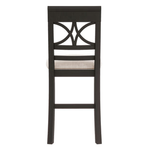 English Elm Topmax Rustic 6-Piece Counter Height Dining Set With Storage Shelf, Bench & 4 Chairs, Espresso Finish N717S000257P-GIGA