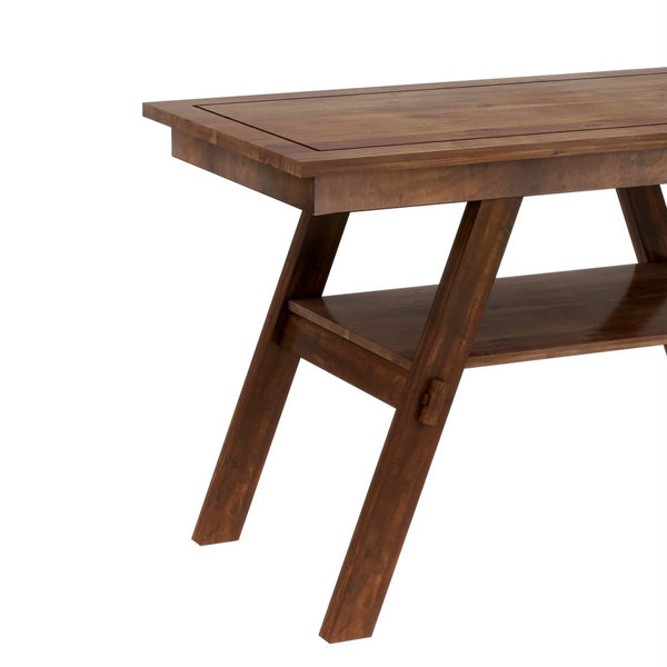 English Elm Topmax 6-Piece Rustic Counter Height Dining Set With Storage Shelf, Bench, And Chairs For Modern Spaces N717S000257D-GIGA