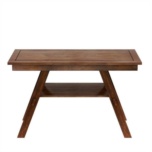 English Elm Topmax 6-Piece Rustic Counter Height Dining Set With Storage Shelf, Bench, And Chairs For Modern Spaces N717S000257D-GIGA