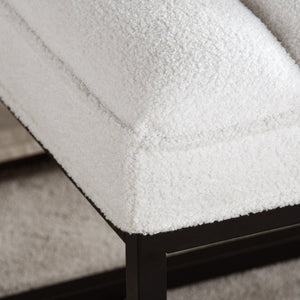 English Elm Metal Base Quilted Foam Cushion Upholstered Bench for Bedroom or Entryway Seating W68049948