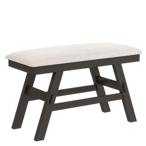 English Elm Topmax Rustic 6-Piece Counter Height Dining Set With Storage Shelf, Bench & 4 Chairs, Espresso Finish N717S000257P-GIGA