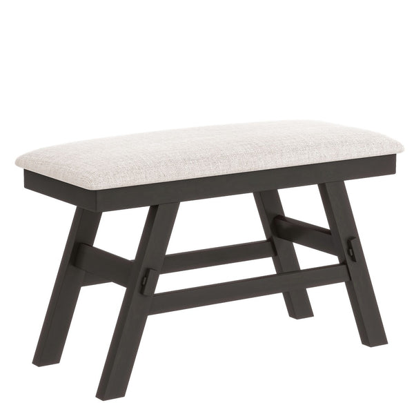 English Elm Topmax Rustic 6-Piece Counter Height Dining Set With Storage Shelf, Bench & 4 Chairs, Espresso Finish N717S000257P-GIGA