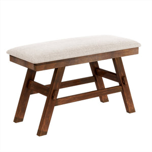 English Elm Topmax 6-Piece Rustic Counter Height Dining Set With Storage Shelf, Bench, And Chairs For Modern Spaces N717S000257D-GIGA