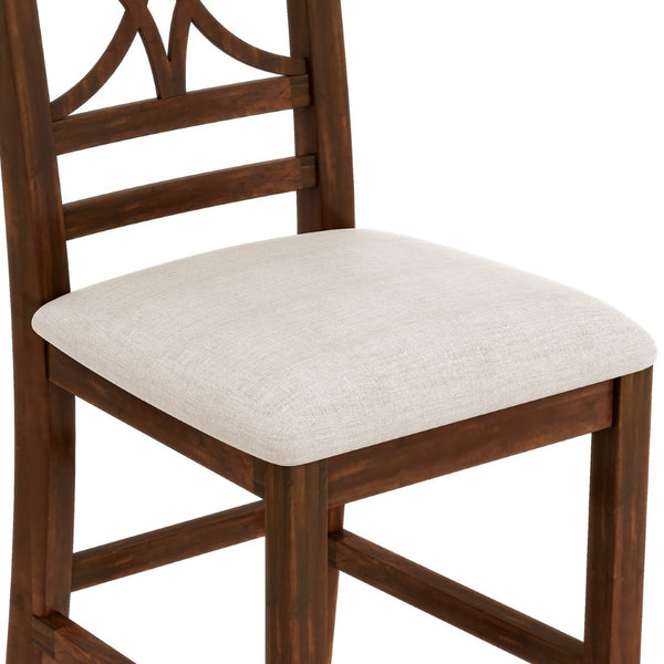 English Elm Topmax 6-Piece Rustic Counter Height Dining Set With Storage Shelf, Bench, And Chairs For Modern Spaces N717S000257D-GIGA