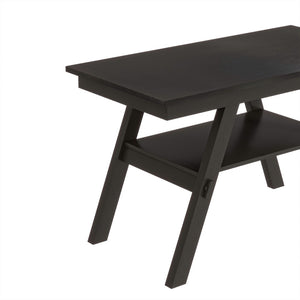 English Elm Topmax Rustic 6-Piece Counter Height Dining Set With Storage Shelf, Bench & 4 Chairs, Espresso Finish N717S000257P-GIGA