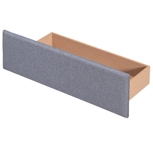 English Elm Upholstered Queen Storage Bed Tufted Linen Headboard Four Drawers No Box Spring LP100114AAE