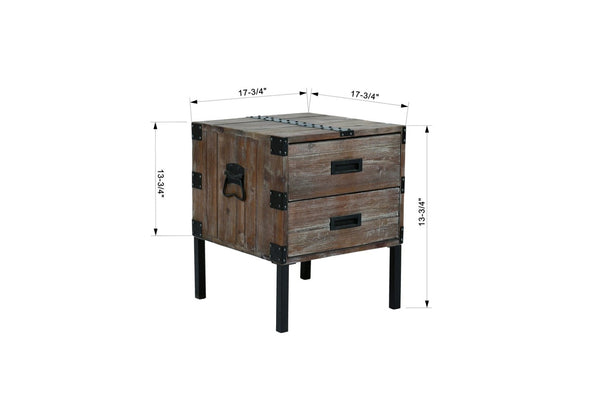English Elm Antique Gray Reclaimed Wood Trunk Table Set of Three with Interior Storage W142562436