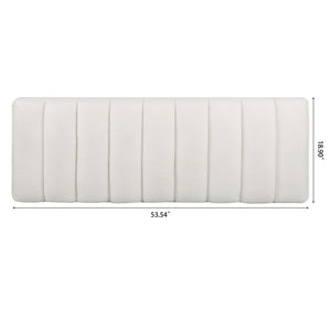 English Elm Metal Base Quilted Foam Cushion Upholstered Bench for Bedroom or Entryway Seating W68049948