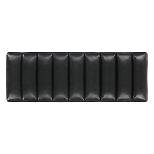 English Elm Metal Base Quilted Upholstered Bench with Foam Cushion for Bedroom or Entryway W68049925