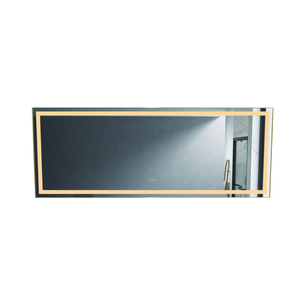 English Elm 96in. Wide Led Backlit Bathroom Vanity Mirror with Anti-fog and Touch Color Control W1272100775