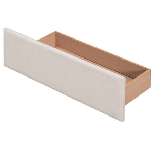 English Elm Upholstered Queen Storage Bed Tufted Linen Headboard Four Drawers No Box Spring LP100114AAA