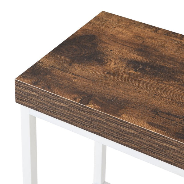 English Elm Topmax Farmhouse Kitchen Island with Drop Leaf Storage Drawers and Two Stools Included SH000234AAK