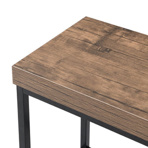English Elm Topmax Farmhouse Kitchen Island with Drop Leaf Four Drawers Cabinet and Two Stools SH000234AAC