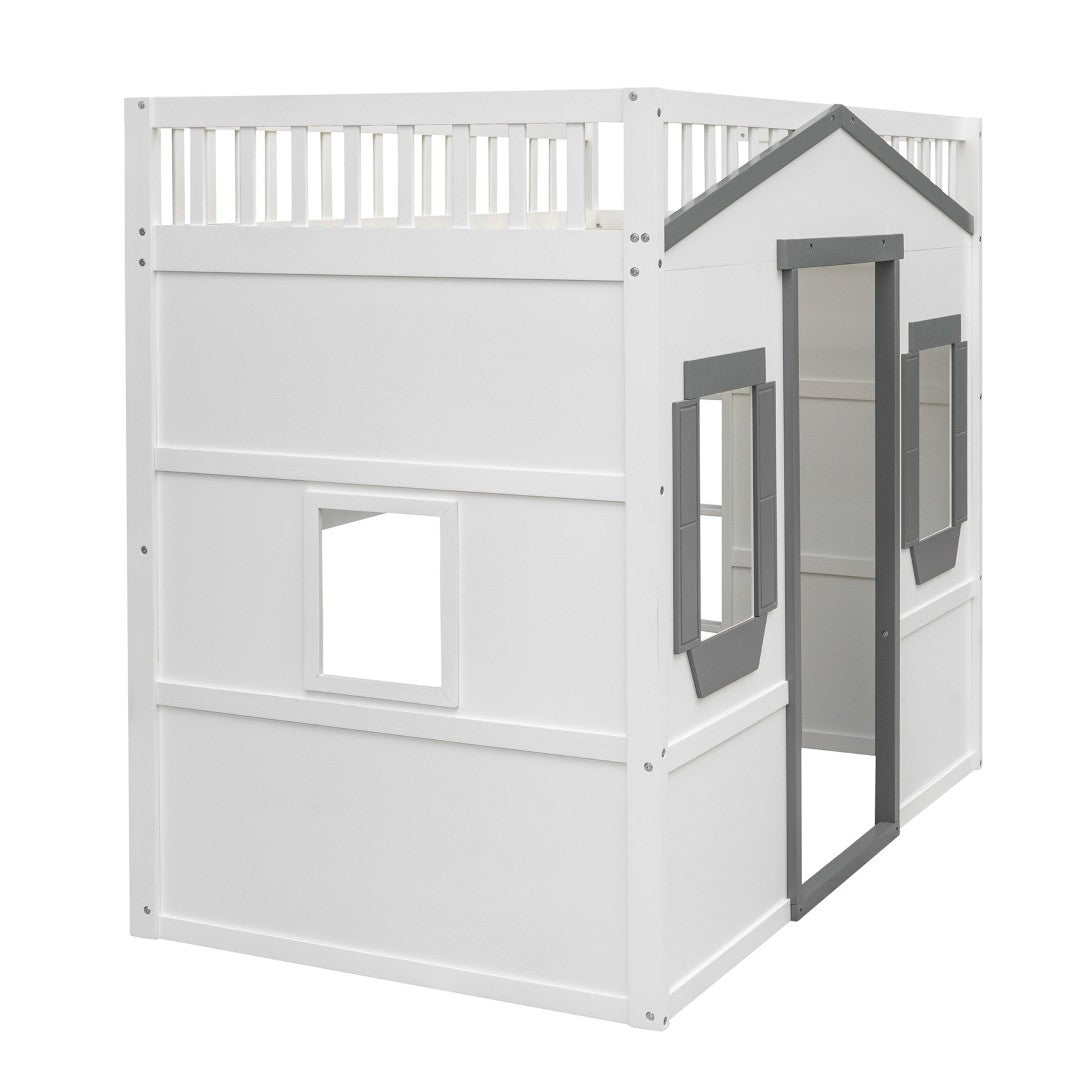 English Elm House Frame Loft Bed - Thumbnail 2