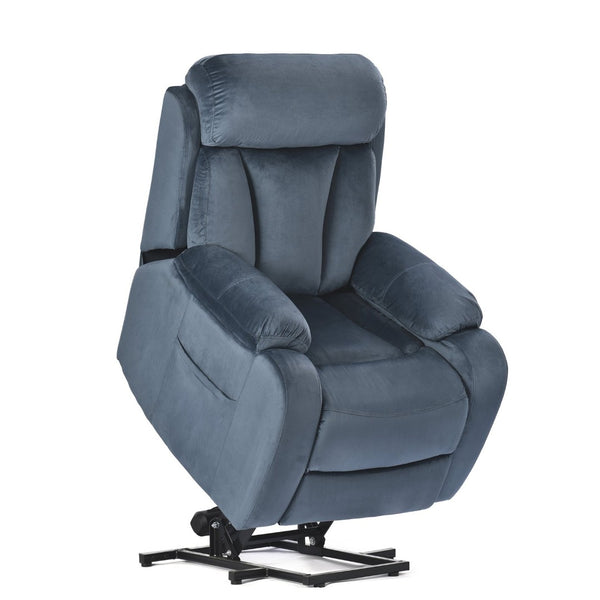 English Elm Power Lift Chair Recliner For Elderly – Electric Sofa With Remote, Soft Navy Fabric, Ultimate Comfort W1028S00037-GIGA