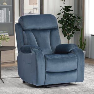 English Elm Power Lift Chair Recliner For Elderly – Electric Sofa With Remote, Soft Navy Fabric, Ultimate Comfort W1028S00037-GIGA