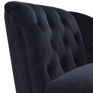 English Elm [new+video] Velvet Tufted Chaise Lounge Chair Nailhead Trim Solid Wood Legs Living Room WF297646AAB