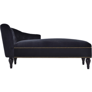English Elm [new+video] Velvet Tufted Chaise Lounge Chair Nailhead Trim Solid Wood Legs Living Room WF297646AAB