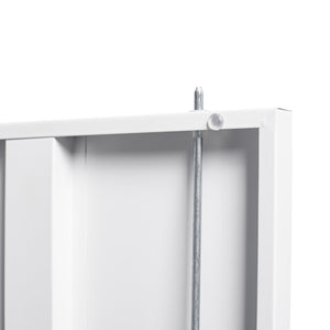 English Elm White Powder-coated Metal Locker Cabinet with Locking Doors and Adjustable Shelving W124757865