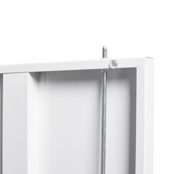 English Elm White Powder-coated Metal Locker Cabinet with Locking Doors and Adjustable Shelving W124757865
