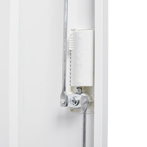 English Elm White Powder-coated Metal Locker Cabinet with Locking Doors and Adjustable Shelving W124757865
