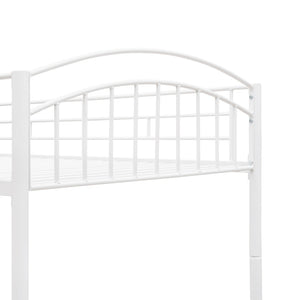 English Elm Twin Over Steel Bunk Bed Convertible White Kids Guest Room Sleeper MF290257AAK
