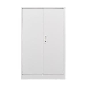 English Elm White Powder-coated Metal Locker Cabinet with Locking Doors and Adjustable Shelving W124757865