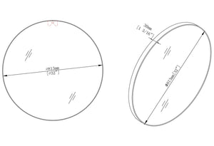 English Elm 32 32x32 Inch Bathroom Mirror Black Aluminum Frame - 4mm HD Copper-Free Glass, Sturdy AL Alloy Frame, Safe for Kids and Pets W99967979