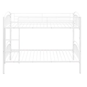 English Elm Twin Over Steel Bunk Bed Convertible White Kids Guest Room Sleeper MF290257AAK