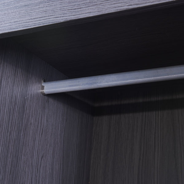 English Elm Full Murphy Bed with Wardrobe and Drawers, Gray Space-Saving Foldable Storage Bed for Guests, Multi-Functional Cabinet Wall Unit GX002001AAE