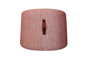 English Elm Crescent Puff Upholstered Ottoman Compact Accent Footrest for Living Room or Bedroom B05468029