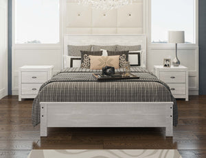 English Elm Albany Solid Wood Queen Bed Frame with Headboard — Durable Modern Rustic Design, Eco-Friendly Solid Wood Queen Frame (No Box Spring) B03768109