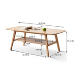 English Elm Center Table Low Table 100% Solid Wood Top Plate Desk Coffee Table Width 100 X Depth 50 X Height 44 Cm Study Desk Work From Home Easy To Assemble Natural Wood With Storage Shelf Natural Writing Desk