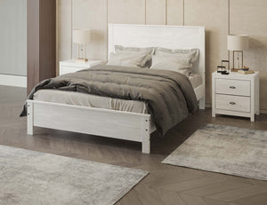 English Elm Albany Solid Wood Queen Bed Frame with Headboard — Durable Modern Rustic Design, Eco-Friendly Solid Wood Queen Frame (No Box Spring) B03768109